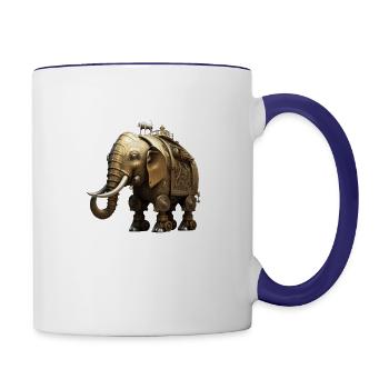 elephant - Contrast Coffee Mug - white/cobalt blue - Right