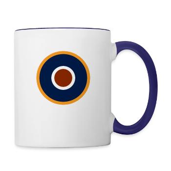 RAF WWII Type C.1 Emblem - Contrast Coffee Mug - white/cobalt blue - Right