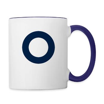 RAAF WWII Emblem - Contrast Coffee Mug - white/cobalt blue - Right