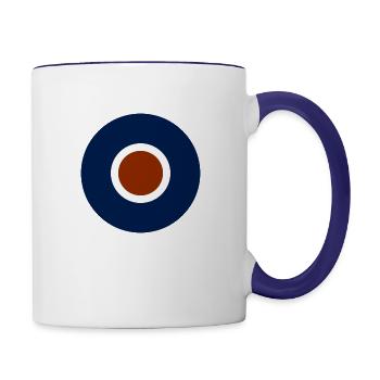 RAF WWII Type C Emblem - Contrast Coffee Mug - white/cobalt blue - Right