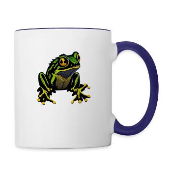 frog - Contrast Coffee Mug - white/cobalt blue - Right
