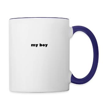 my boy - Contrast Coffee Mug - white/cobalt blue - Right