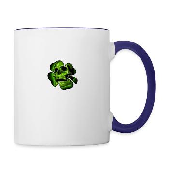 Tomfoolery & Malarkey - Contrast Coffee Mug - white/cobalt blue - Right