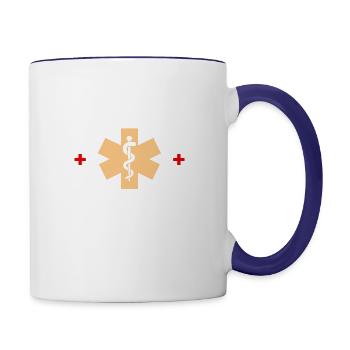 Emergency Department ER Nurse Nurse Grad Room - Contrast Coffee Mug - white/cobalt blue - Right
