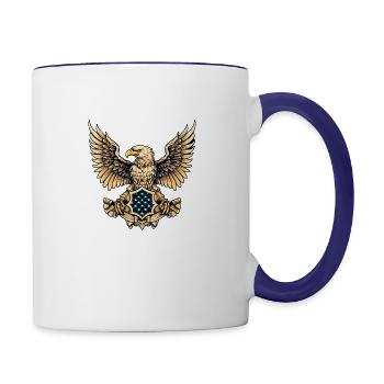 golden eagle - Contrast Coffee Mug - white/cobalt blue - Right