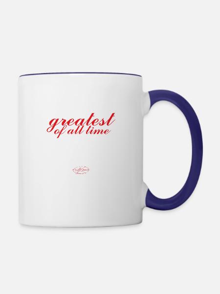 Greatest of all time travel - Contrast Coffee Mug - white/cobalt blue