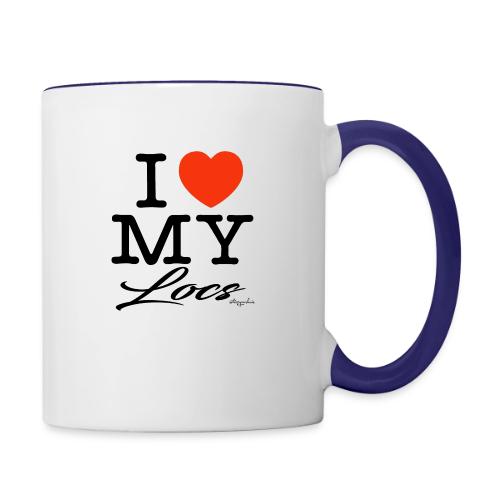 I LOVE MY LOCS (black text design) - Contrast Coffee Mug
