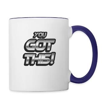 Encouragement T-Shirt - You Got This - Contrast Coffee Mug - white/cobalt blue - Right