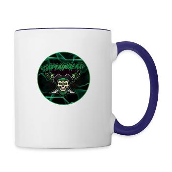 CaptainGlad Icon - Contrast Coffee Mug - white/cobalt blue - Right