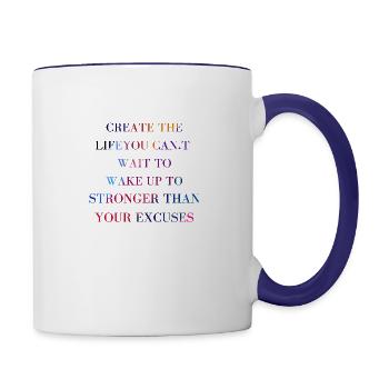 CREATE YOUr - Contrast Coffee Mug - white/cobalt blue - Right