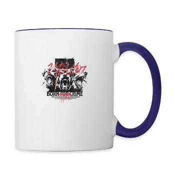 [SANG store] - The Mobster - Contrast Coffee Mug - white/cobalt blue - Right