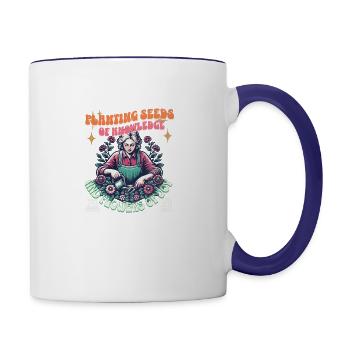 Seeds of Knowledge - Contrast Coffee Mug - white/cobalt blue - Right