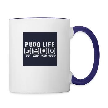 pubg t-shirt - Contrast Coffee Mug - white/cobalt blue - Right