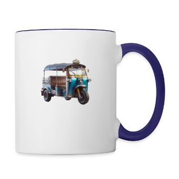 TUKTUK - Contrast Coffee Mug - white/cobalt blue - Right