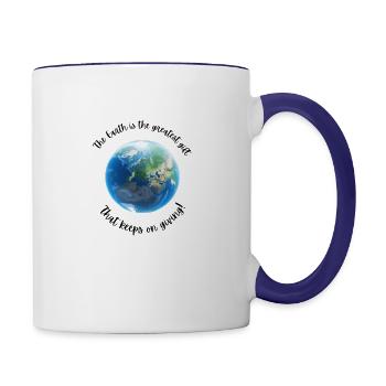 The Earth! - Contrast Coffee Mug - white/cobalt blue - Right