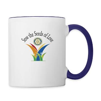 Sow the seeds of love - Contrast Coffee Mug - white/cobalt blue - Right