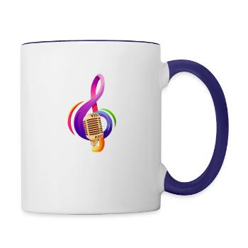 Life is Music - Contrast Coffee Mug - white/cobalt blue - Right