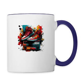 3d sneakers - Contrast Coffee Mug - white/cobalt blue - Right