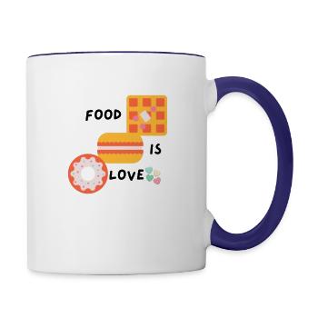 Foodie - Contrast Coffee Mug - white/cobalt blue - Right