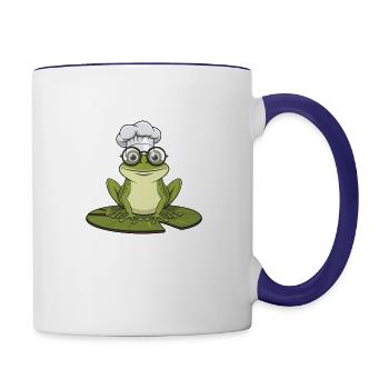 frog - Contrast Coffee Mug - white/cobalt blue - Right