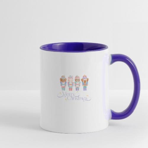 Pastel Nutcracker Merry Christmas - Contrast Coffee Mug