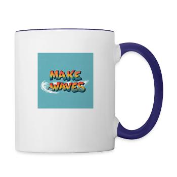 Make Waves - Contrast Coffee Mug - white/cobalt blue - Right
