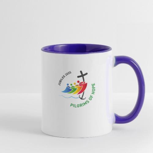 pilgrims of hope 2025 logo (Jubilee Year 2025) - Contrast Coffee Mug
