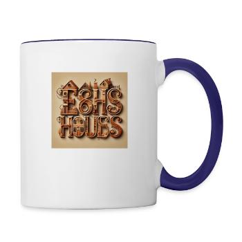 Houses 🏘️ - Contrast Coffee Mug - white/cobalt blue - Right