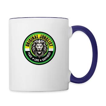 ORIGINAL JUNGLIST LION - Contrast Coffee Mug - white/cobalt blue - Right