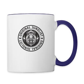 ORIGINAL JUNGLIST LION - Contrast Coffee Mug - white/cobalt blue - Right