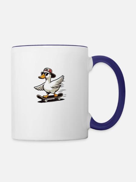 duck - Contrast Coffee Mug - white/cobalt blue
