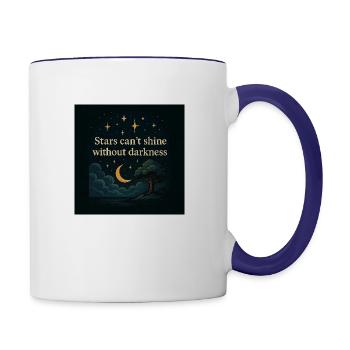 under the stars - Contrast Coffee Mug - white/cobalt blue - Right