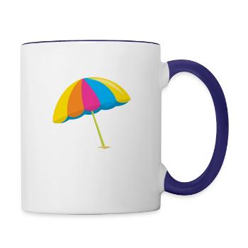 Umbrella - Contrast Coffee Mug - white/cobalt blue - Right