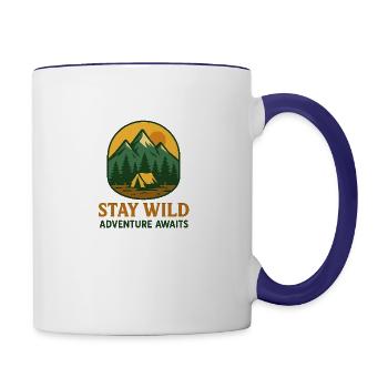 Nature - Tasse bicolore - blanc/bleu cobalt - Droite