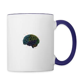 Paramedics Brain - Contrast Coffee Mug - white/cobalt blue - Right