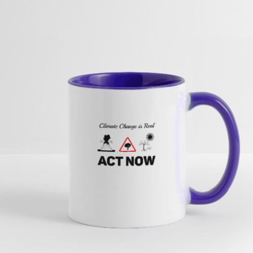 climate change is real - Contrast Coffee Mug