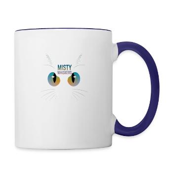 Eyes cut - Contrast Coffee Mug - white/cobalt blue - Right
