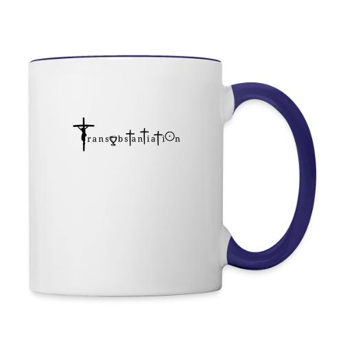 Transubstantiation Black Letters - Contrast Coffee Mug