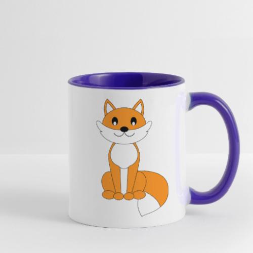Clever Orange Fox - Infant Apparel and Cocoa Mug - Contrast Coffee Mug