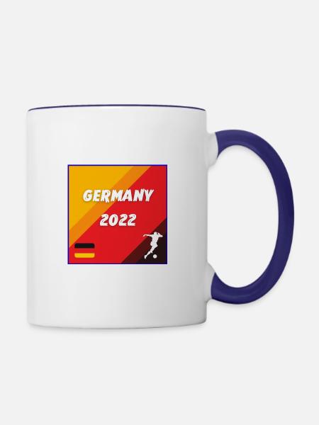 Germany t-shirt 2022 - Contrast Coffee Mug - white/cobalt blue