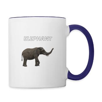 ELEPHANT - Contrast Coffee Mug - white/cobalt blue - Right
