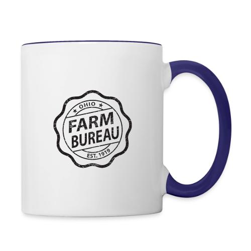 Black Distressed Logo - Contrast Coffee Mug