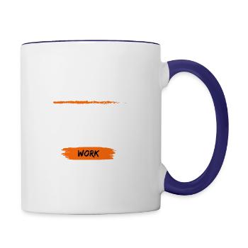 Smart Work - Contrast Coffee Mug - white/cobalt blue - Right