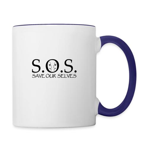 SOS Black on Black - Contrast Coffee Mug
