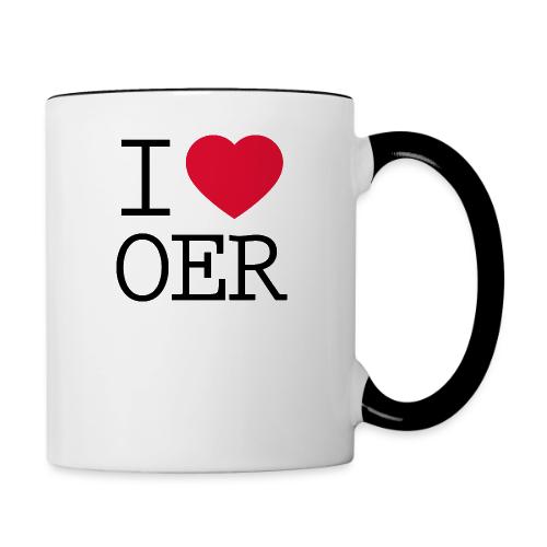 I love OER - Contrast Coffee Mug