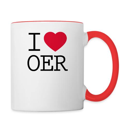 I love OER - Contrast Coffee Mug