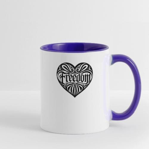FREEDOM in Heart - Contrast Coffee Mug