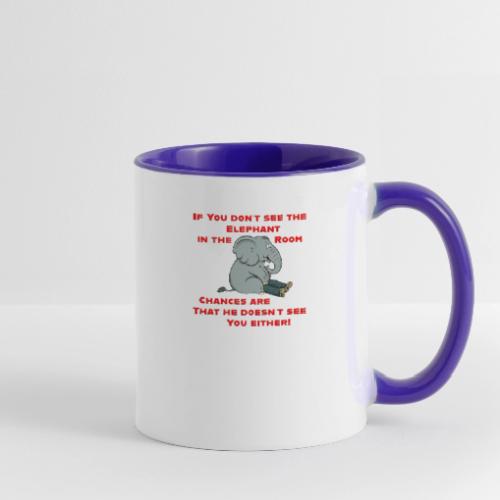 Elephant in the Room Meme - Contrast Coffee Mug
