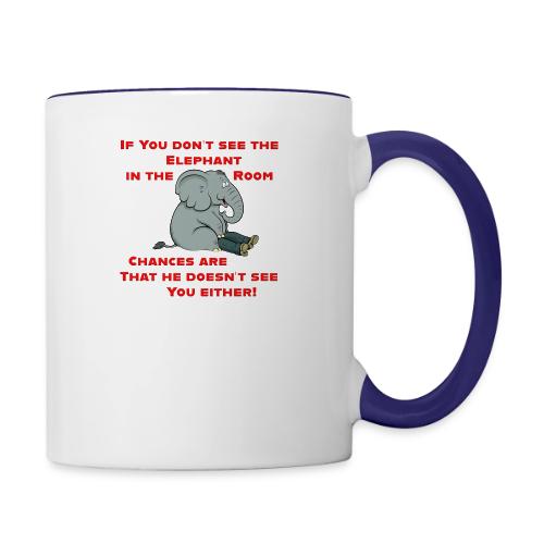Elephant in the Room Meme - Contrast Coffee Mug