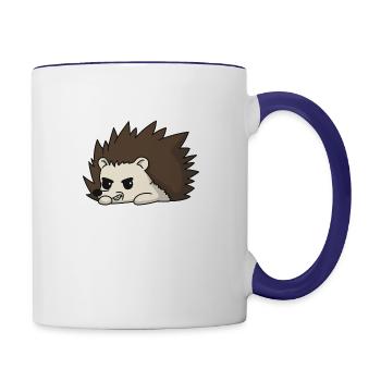 Go Away Porcupine - Contrast Coffee Mug - white/cobalt blue - Right